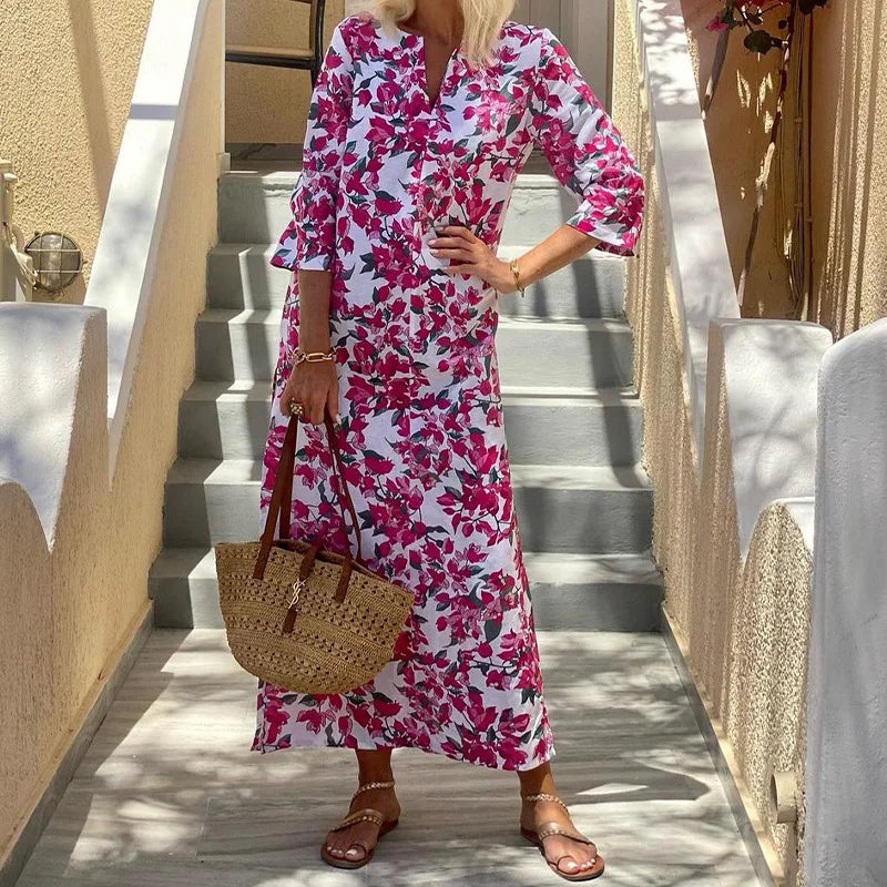 Hege – Rochie de Damă Elegantă de Vară cu Imprimeu Floral