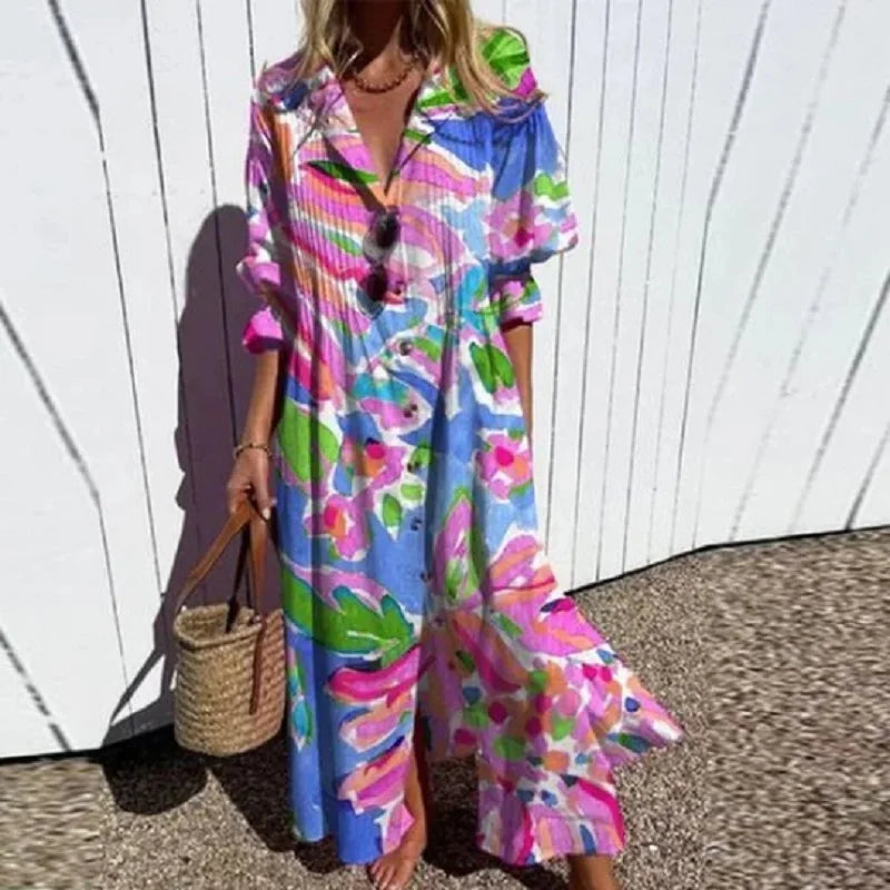 Livina – Rochie Damă Boho Lejeră din Material Respirabil de Vară