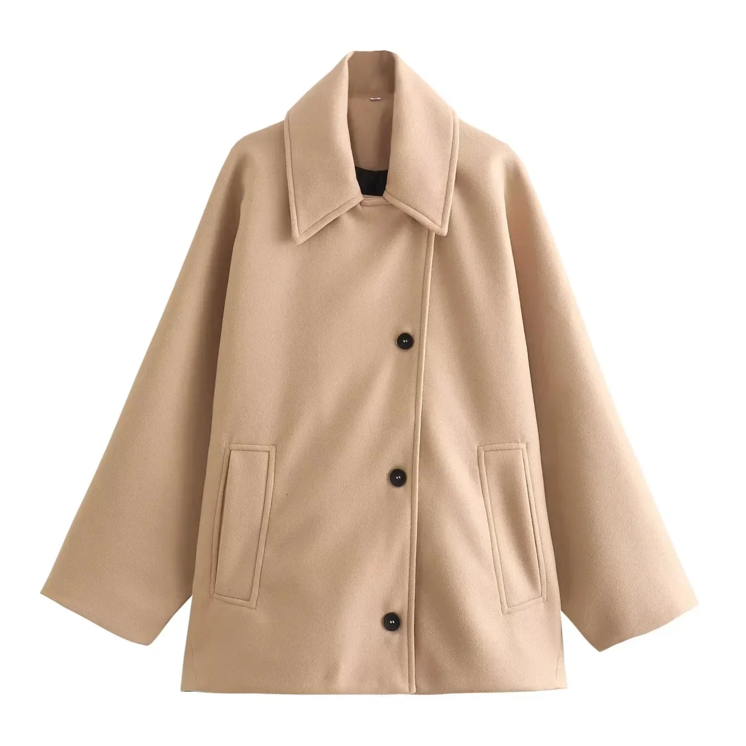 VESPER – Mantou de Damă Elegant Lung Oversized din Țesătură Călduroasă