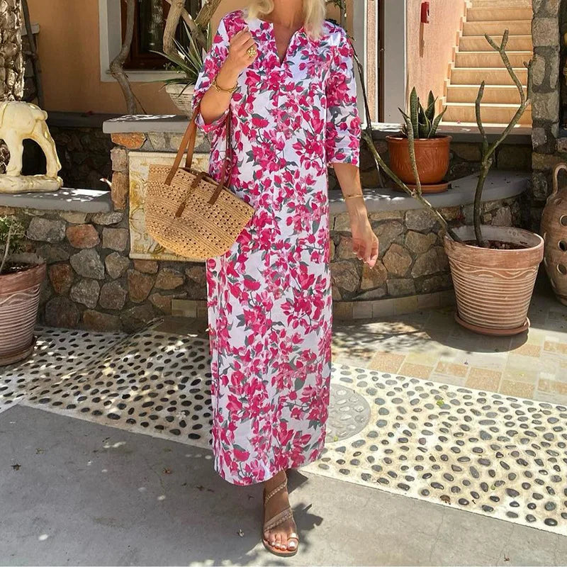 Hege – Rochie de Damă Elegantă de Vară cu Imprimeu Floral