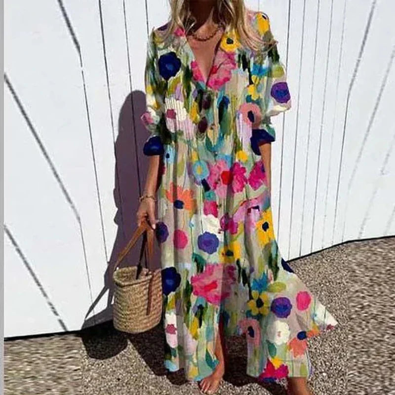 Livina – Rochie Damă Boho Lejeră din Material Respirabil de Vară