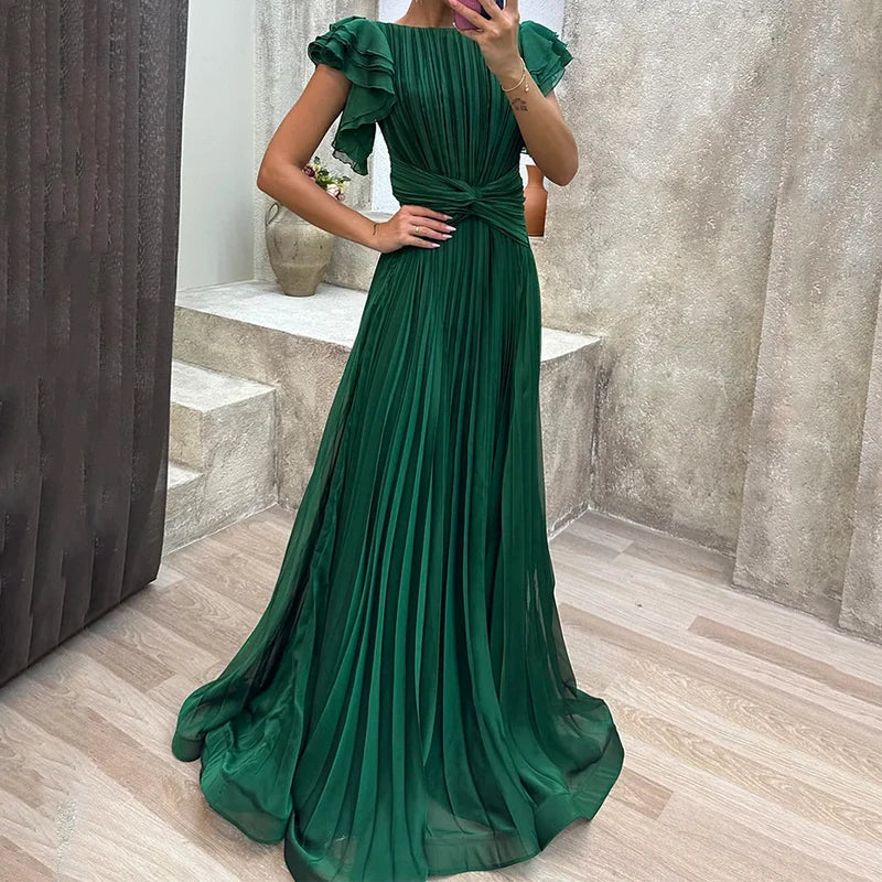 Rita – Rochie de Seară Pliată Elegantă pentru Damă