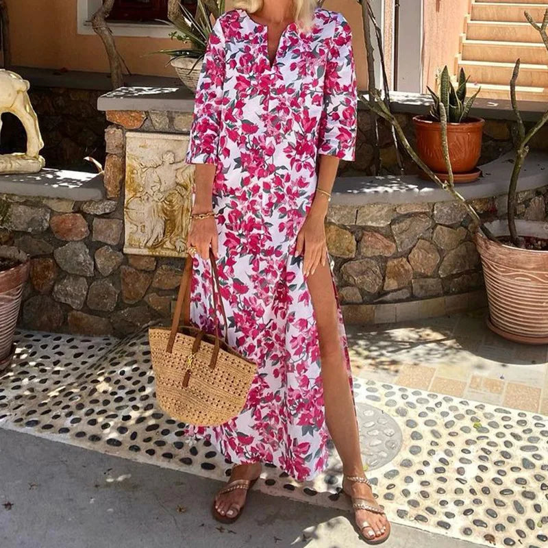 Hege – Rochie de Damă Elegantă de Vară cu Imprimeu Floral