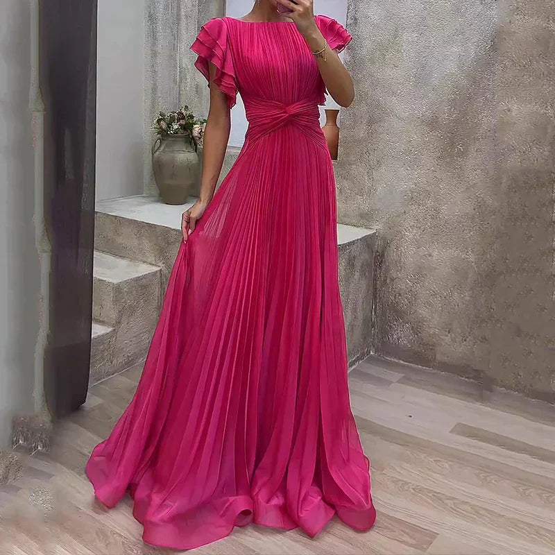 Rita – Rochie de Seară Pliată Elegantă pentru Damă