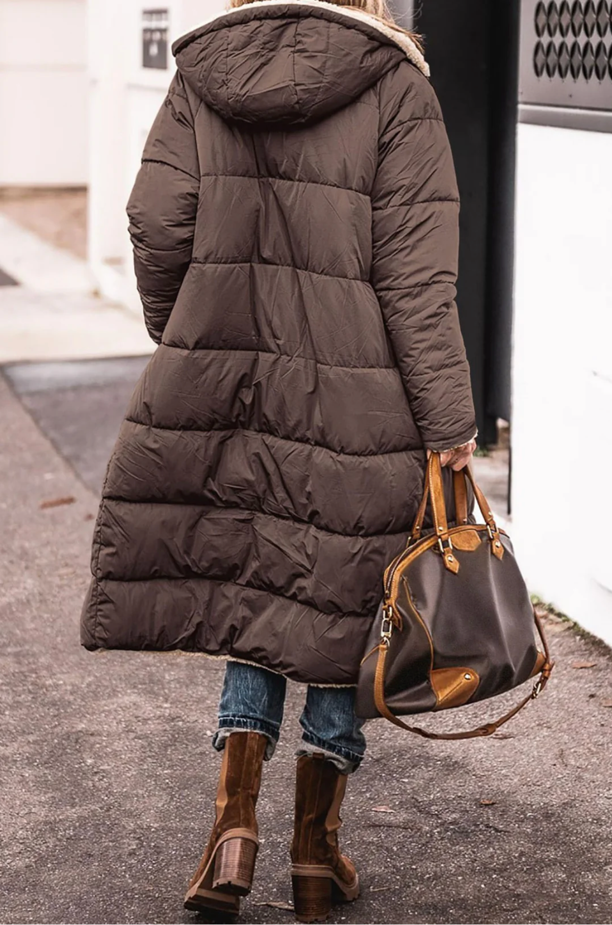 Arana – Parka de Damă Dublă cu Căptușeală Sherpa și Stil Matlasat