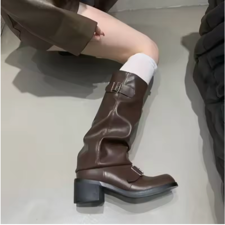 Debra – Botine de Damă din Piele cu Platformă și Curele