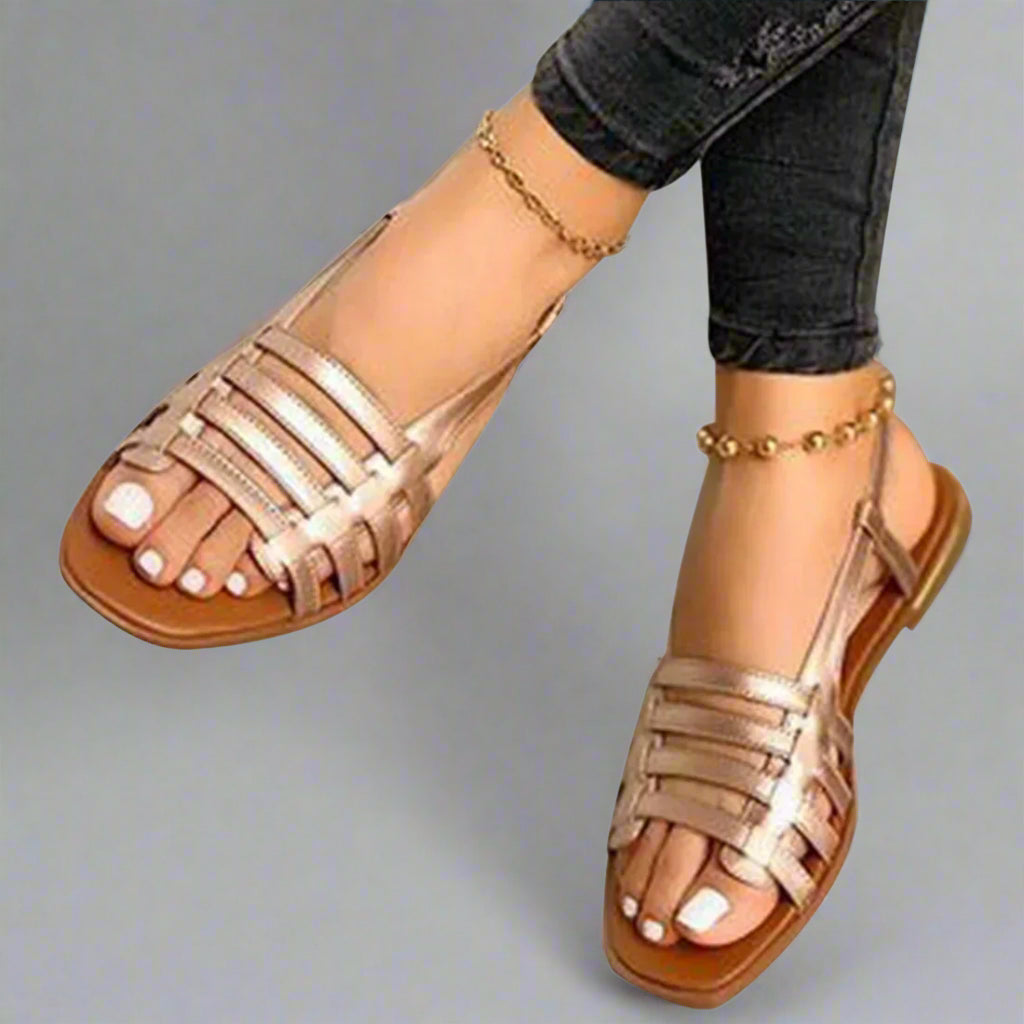 Adele | Sandale gladiator din materiale premium, făcute manual