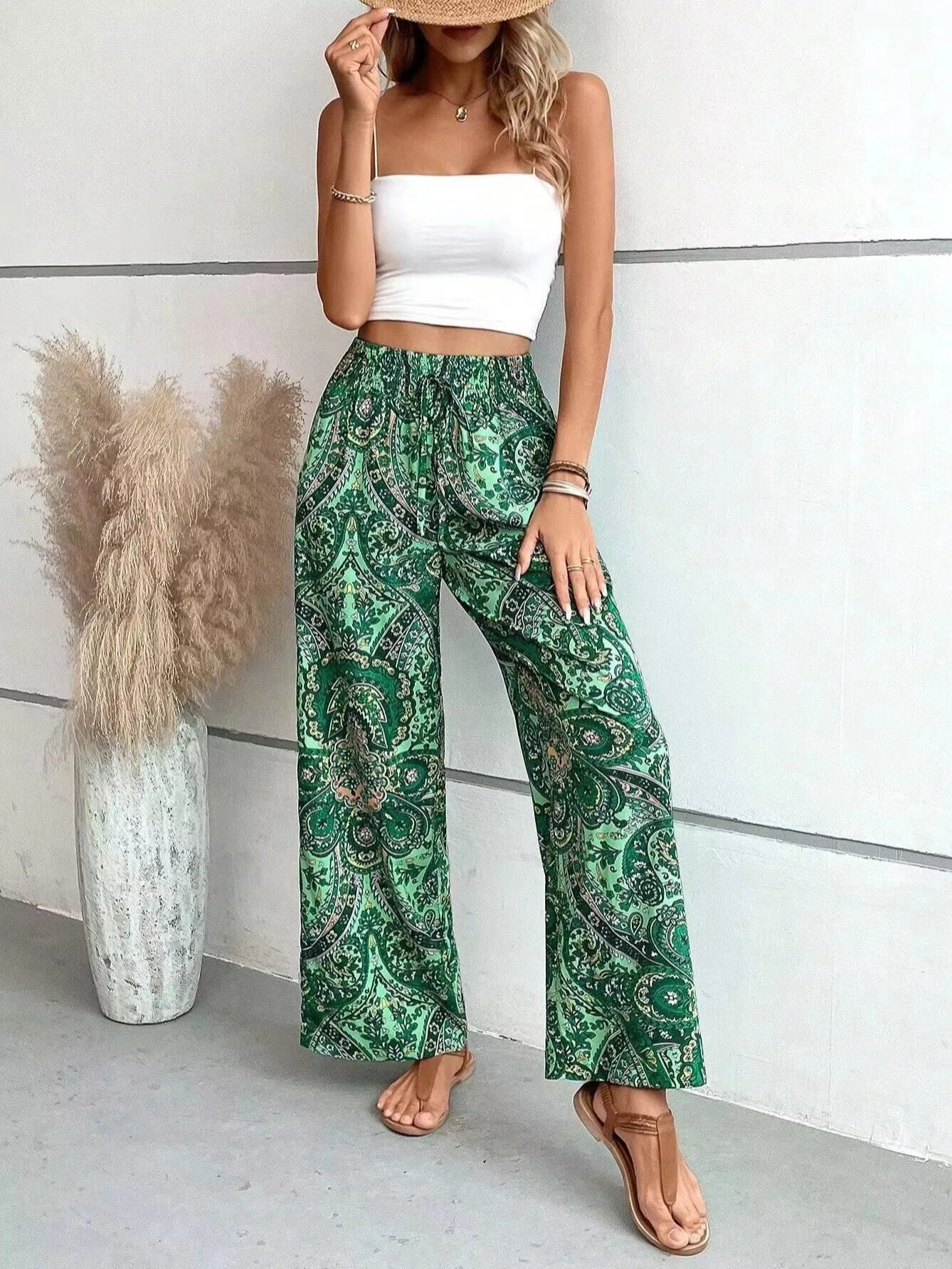 Analyn | Pantaloni Boho cu Croi Oversized