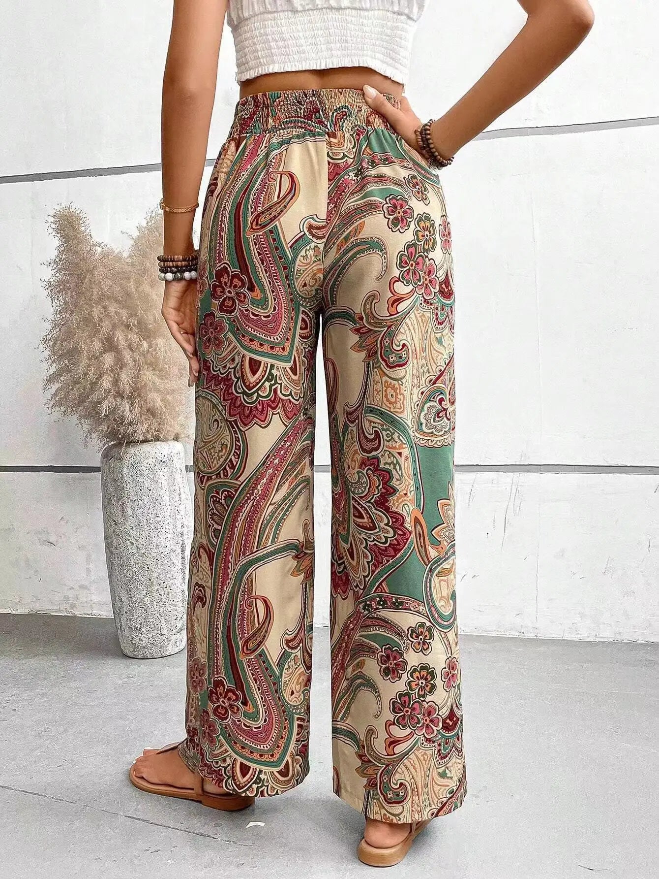 Analyn | Pantaloni Boho cu Croi Relaxat