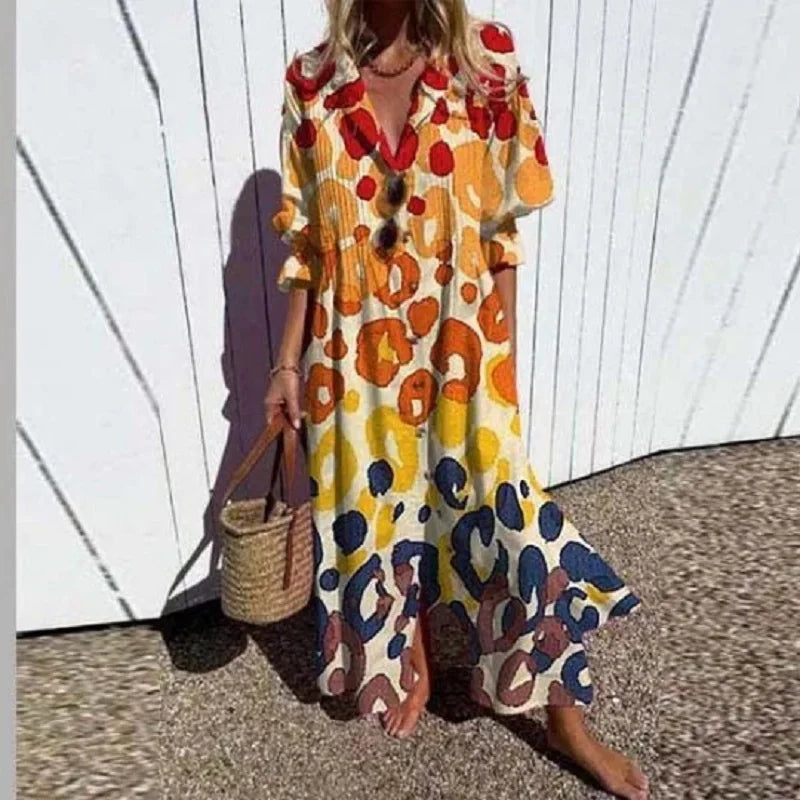 Livina – Rochie Damă Boho Lejeră din Material Respirabil de Vară