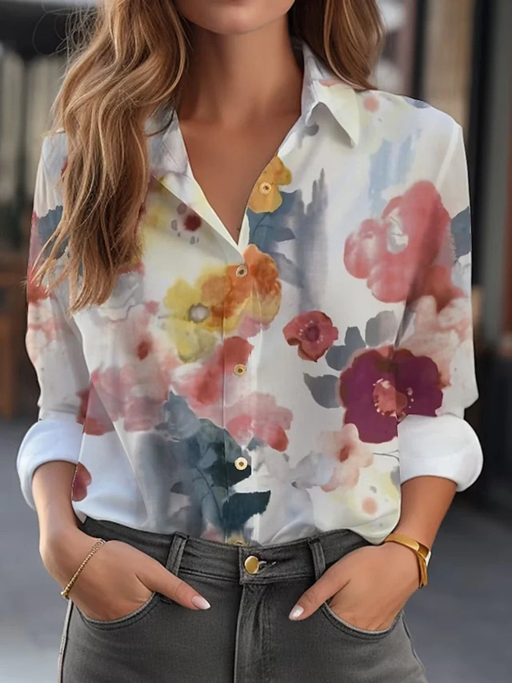 Regine | Bluză elegantă cu design floral