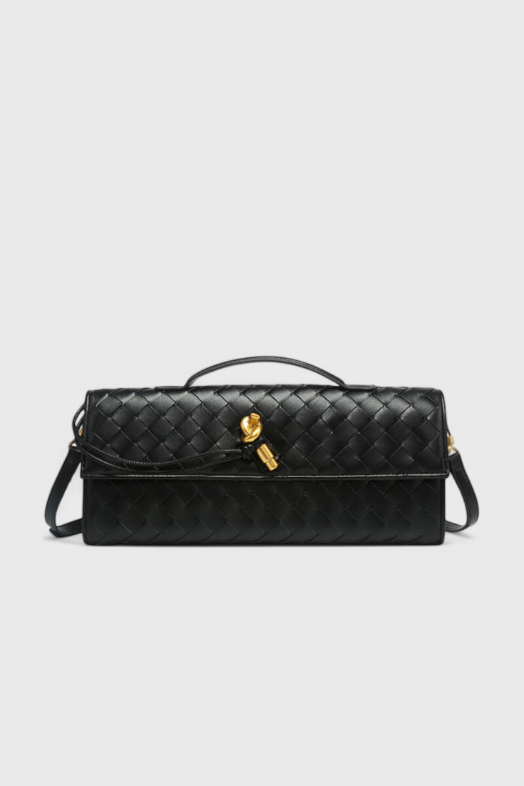 Clutch Melanie cu Detaliu Nod de Aur