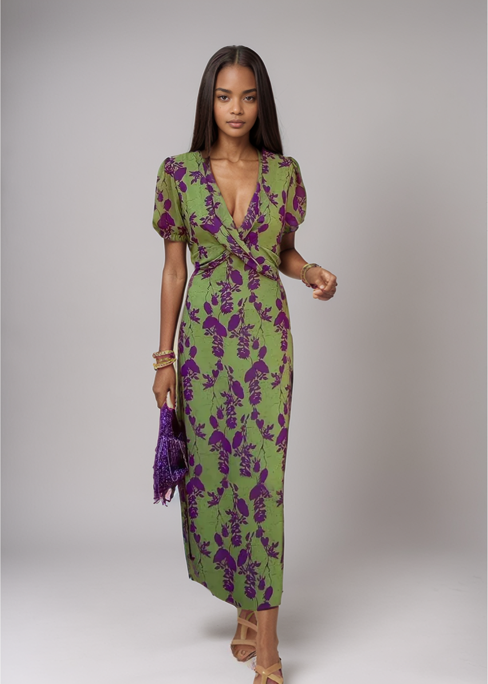 Antonia – Rochie Boho de Damă cu Mâneci Bufante și Croi Ajustat
