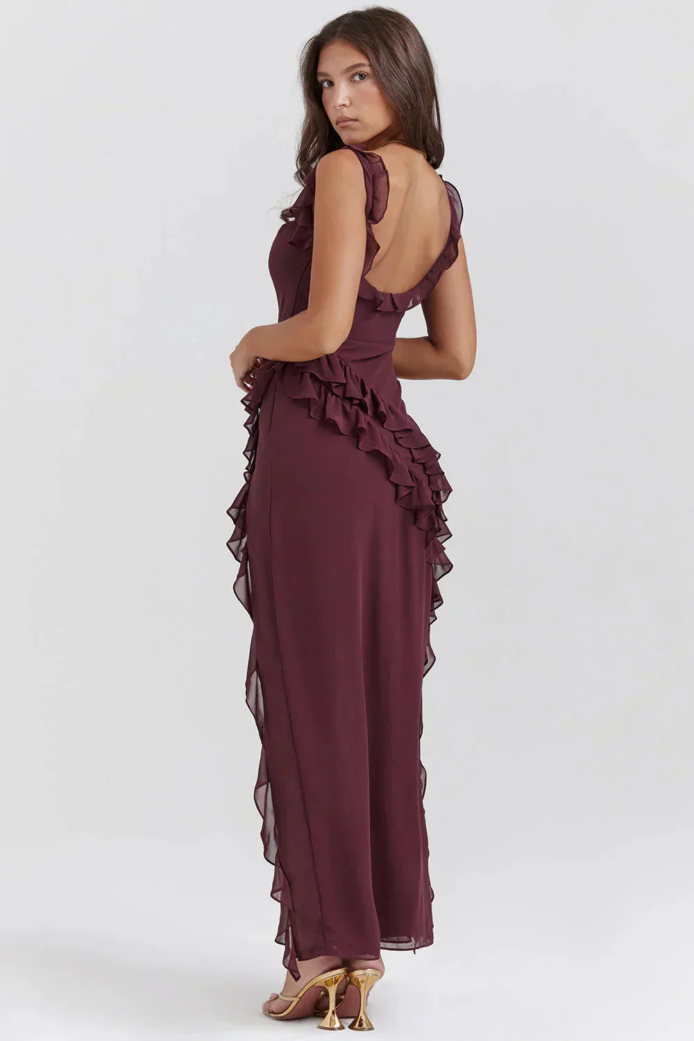 Rochia Valerie de Vară - Rochie Elegantă cu Fendă pentru Ocazii Stilate