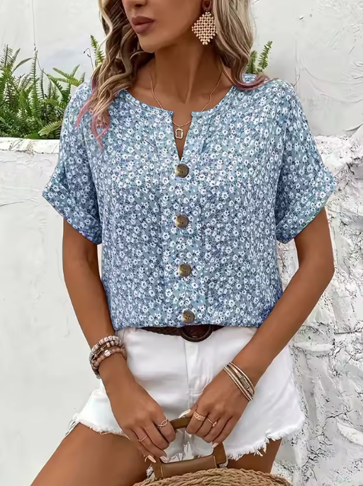 Verna – Bluză de Damă Elegantă cu Imprimeu Floral