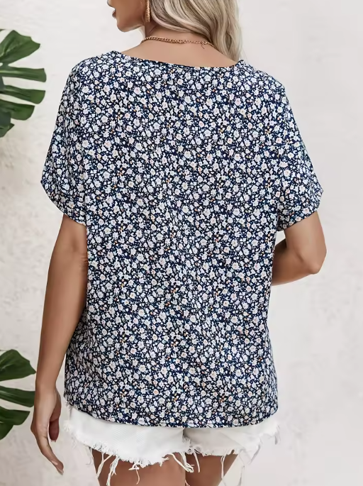 Verna – Bluză de Damă Elegantă cu Imprimeu Floral