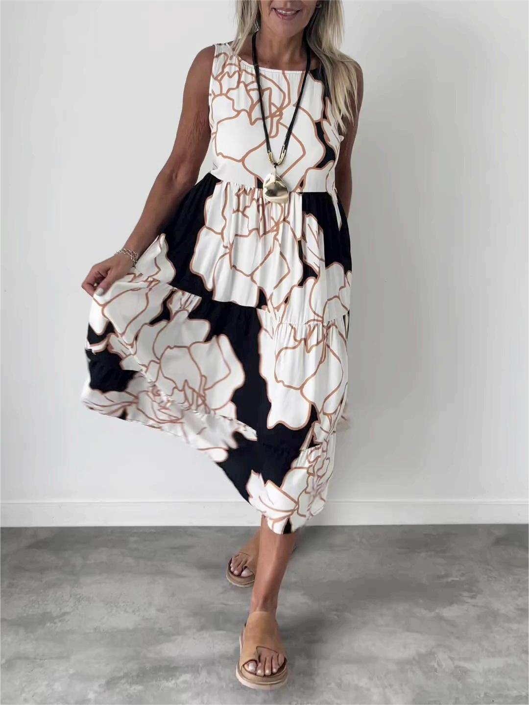 "Gwendolyn | Rochie maxi elegantă fără mâneci" can be rewritten as "Gwendolyn | Rochie elegantă maxi fără mâneci".