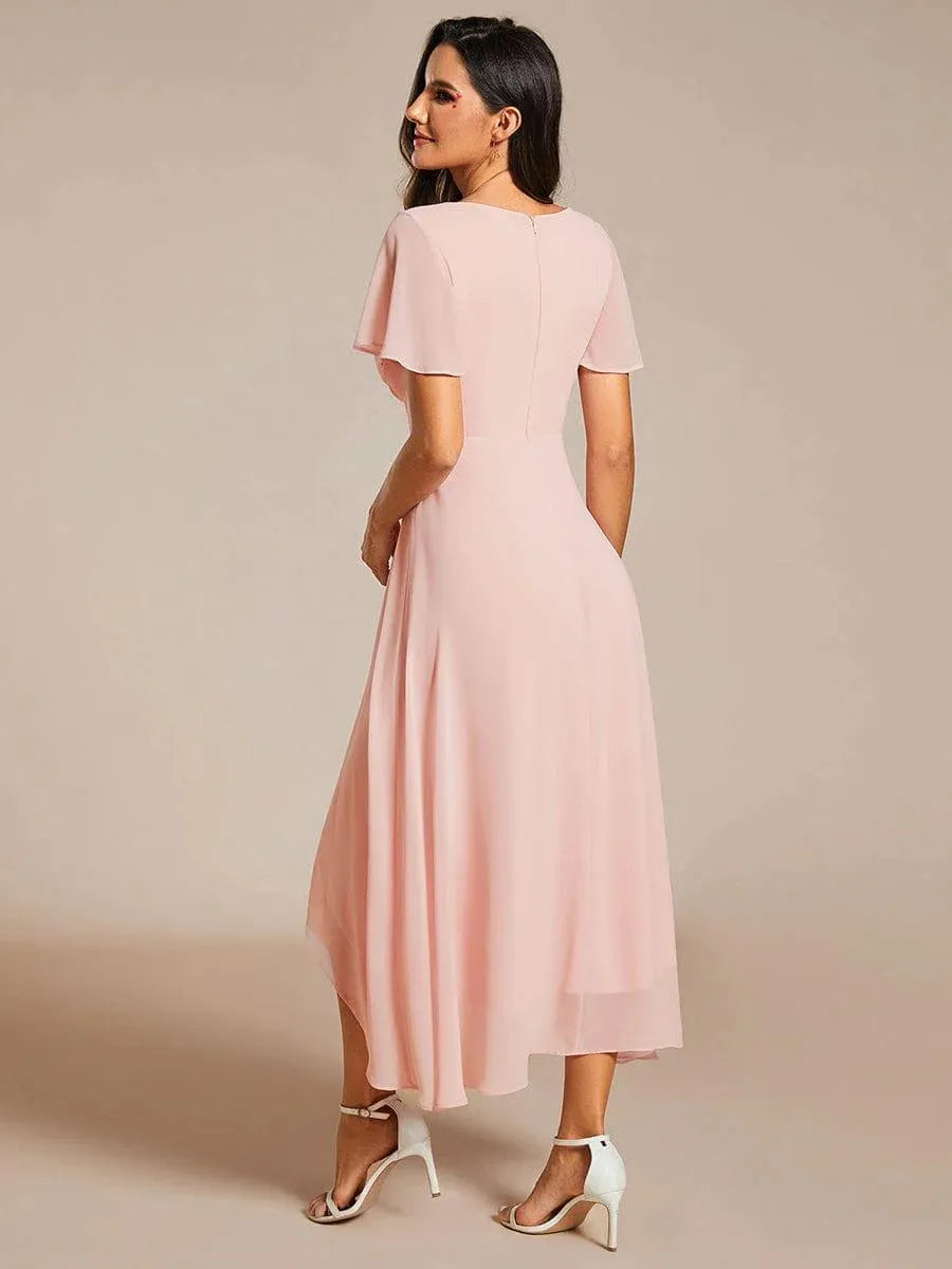 Jules – Rochie de Damă Elegantă Midi în Linia A cu Mâneci Fluide