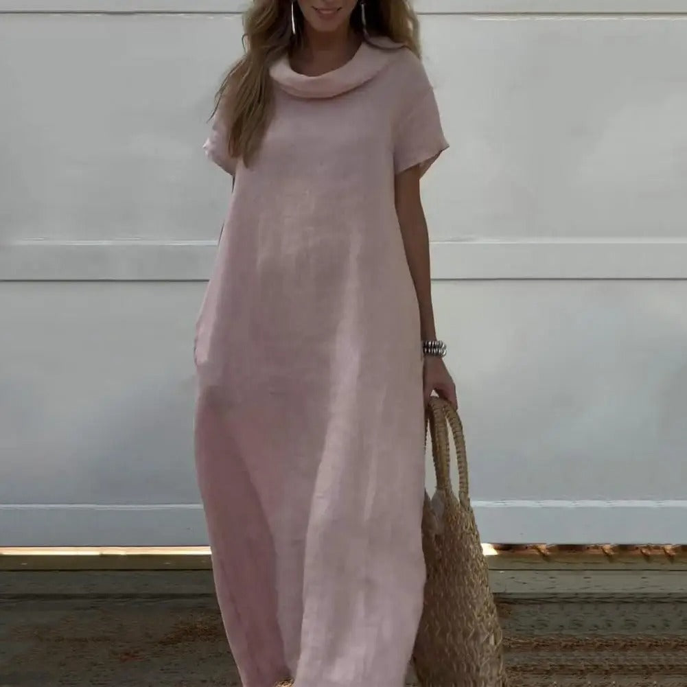 Iona – Rochie de Damă Elegantă cu Efect de In și Guler Stilat