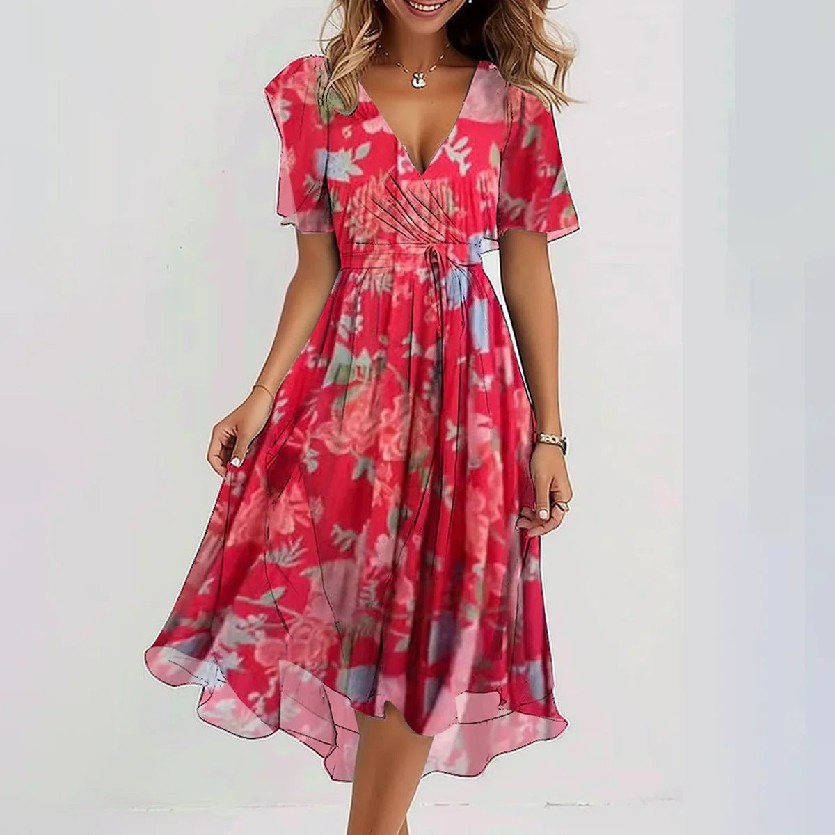 Linnea – Rochie de Vară Elegantă din Material Respirabil, Croială Lejeră
