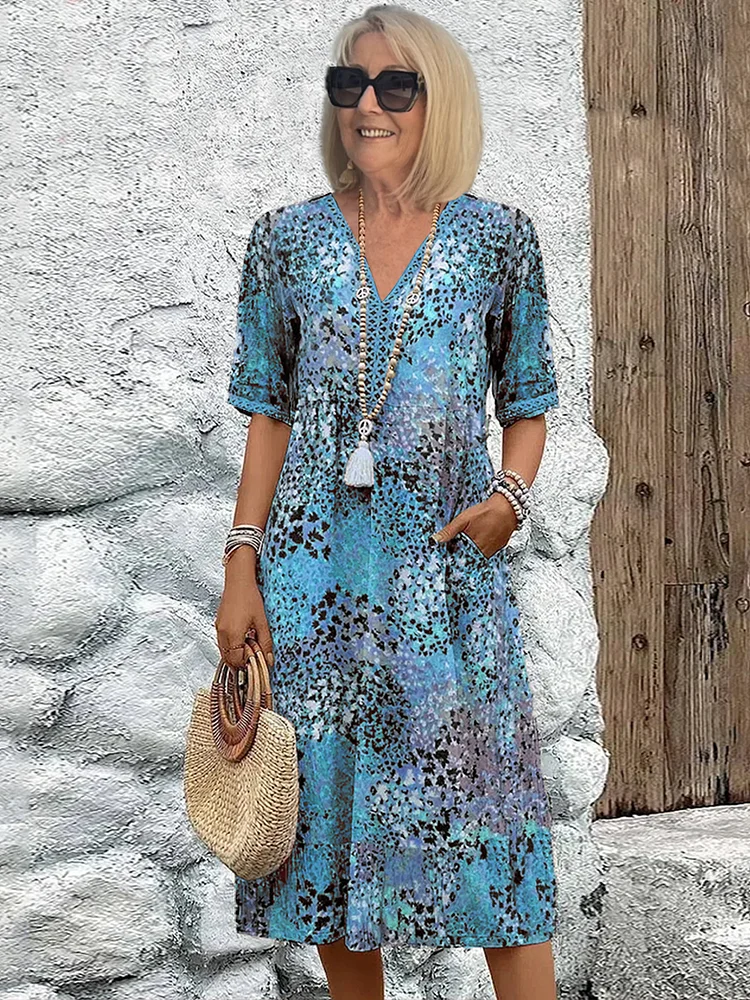 Nina – Rochie Midi de Damă Elegantă Vie