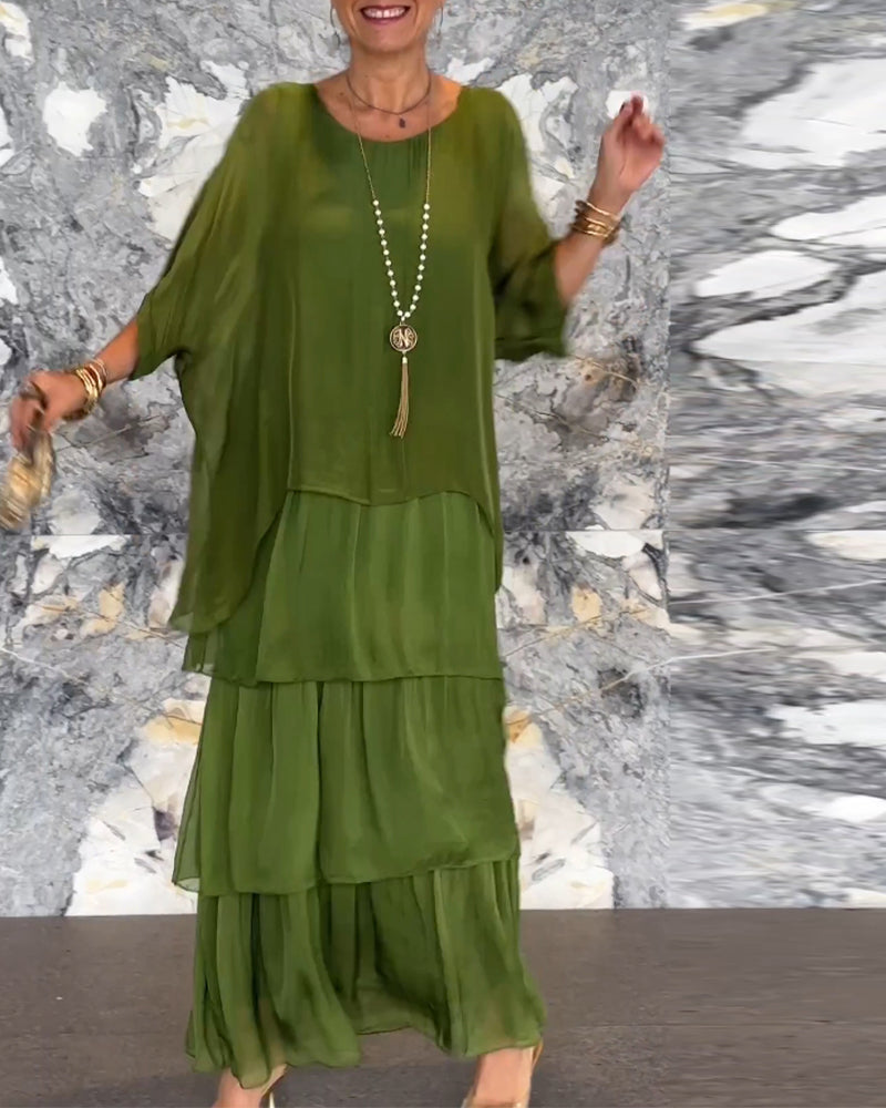 Morgan – Rochie Maxi de Damă Elegantă Stratificată