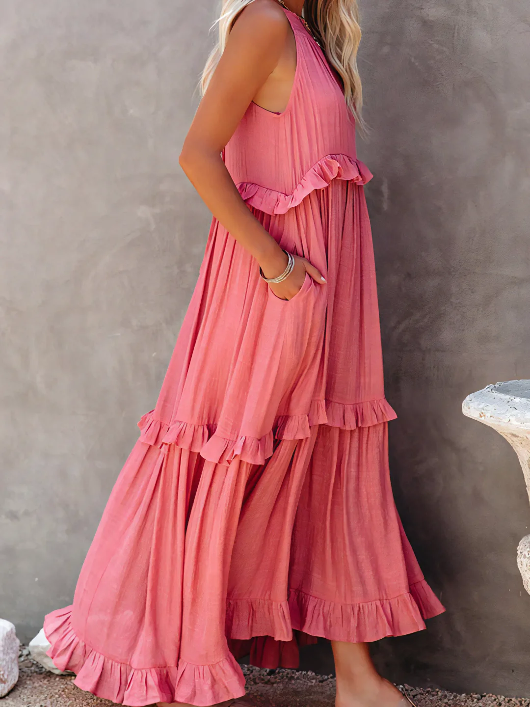 Rochie Maxi Darcey™ cu Volane