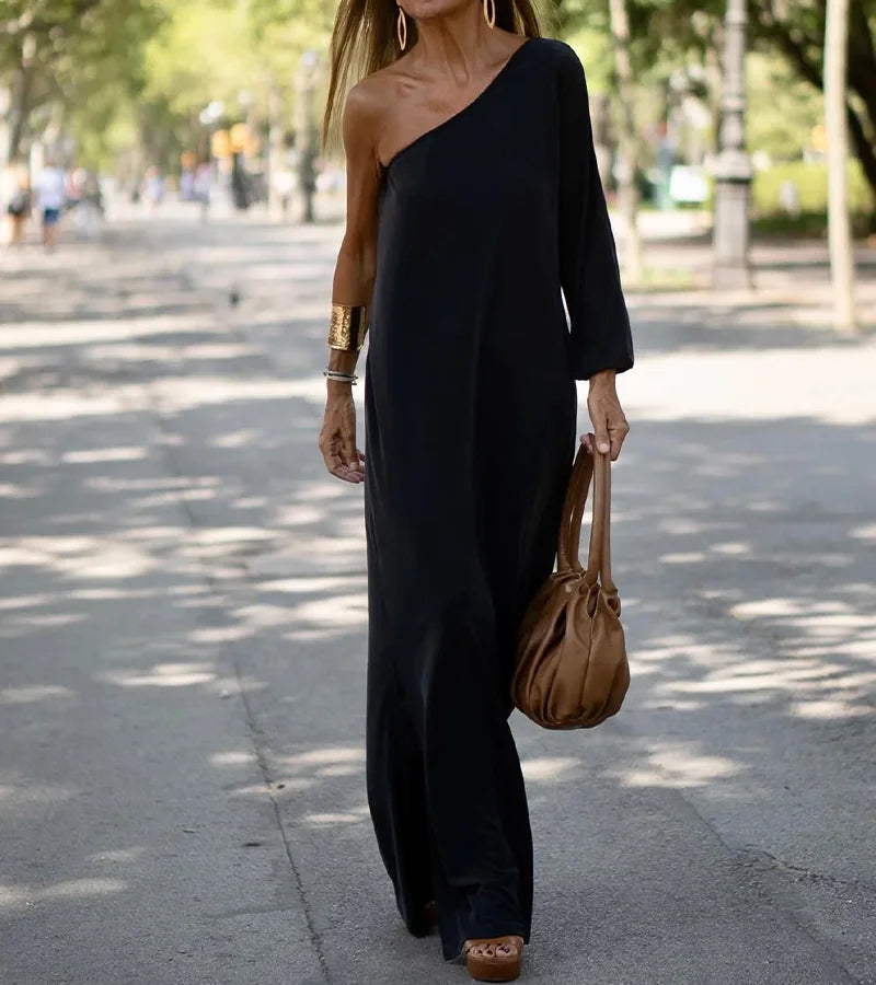 Enya – Rochie de Damă Asimetrică cu un Umăr Elegantă
