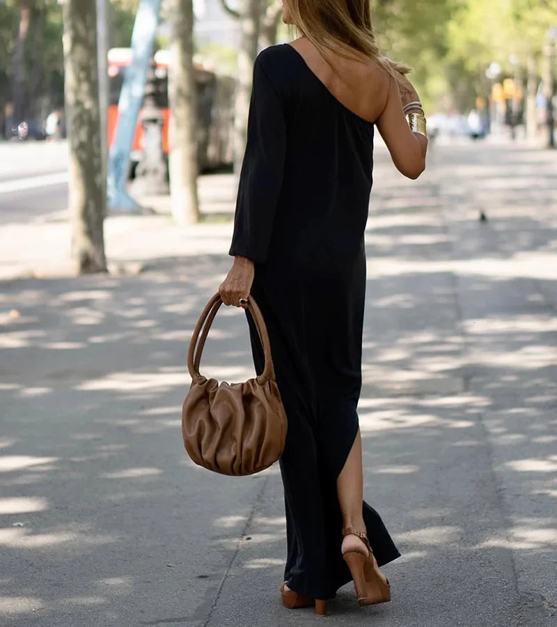 Enya – Rochie de Damă Asimetrică cu un Umăr Elegantă