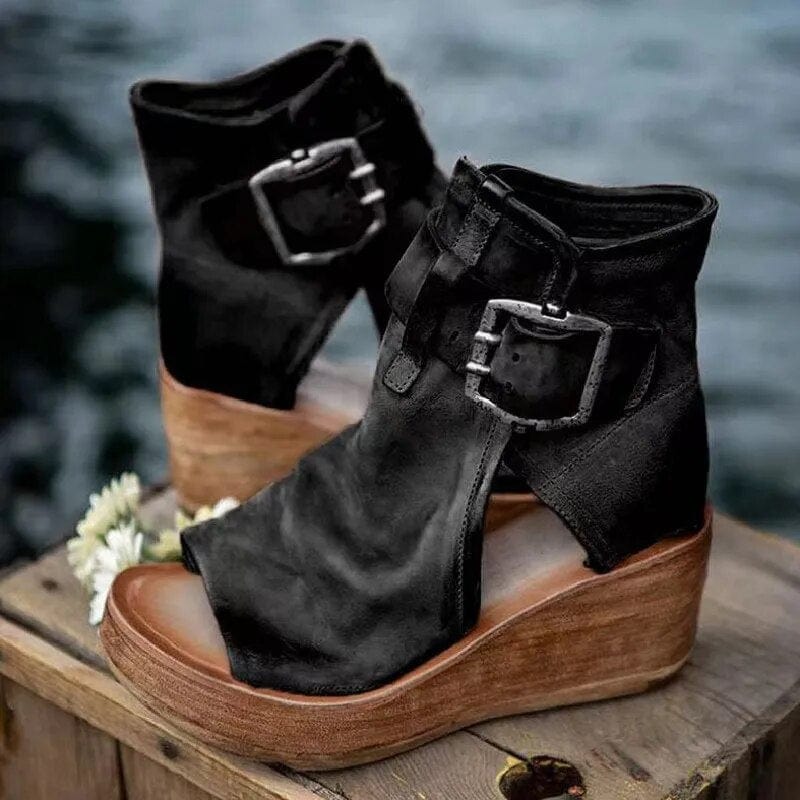 Roselle – Botine de Damă din Suede cu Catarame Vintage