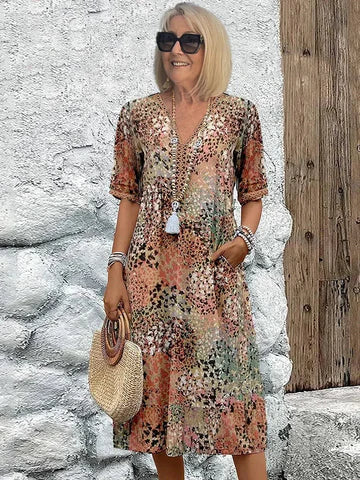 Fatima - Rochie cu Motif Floral