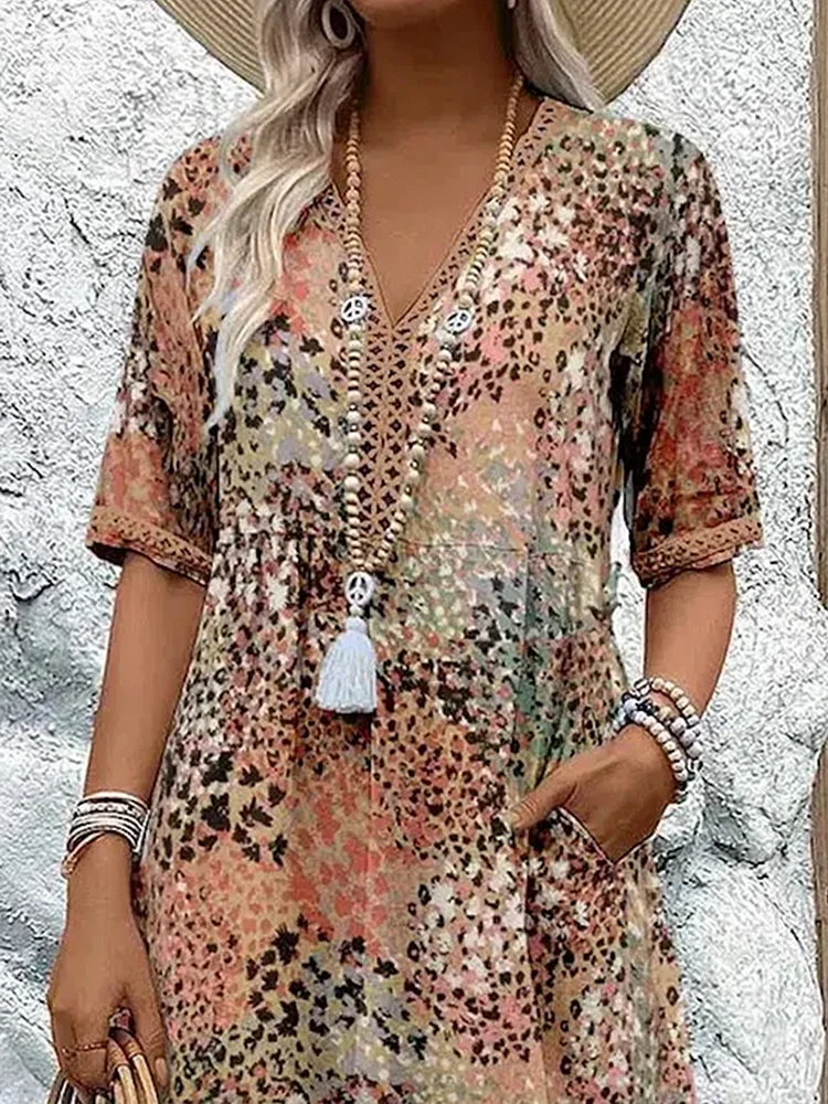 Fatima - Rochie cu Motif Floral