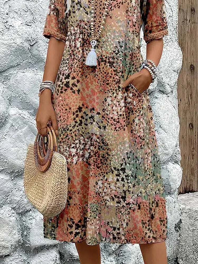 Fatima - Rochie cu Motif Floral