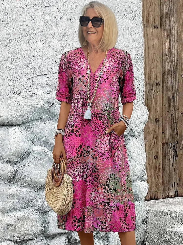 Fatima - Rochie cu Motif Floral