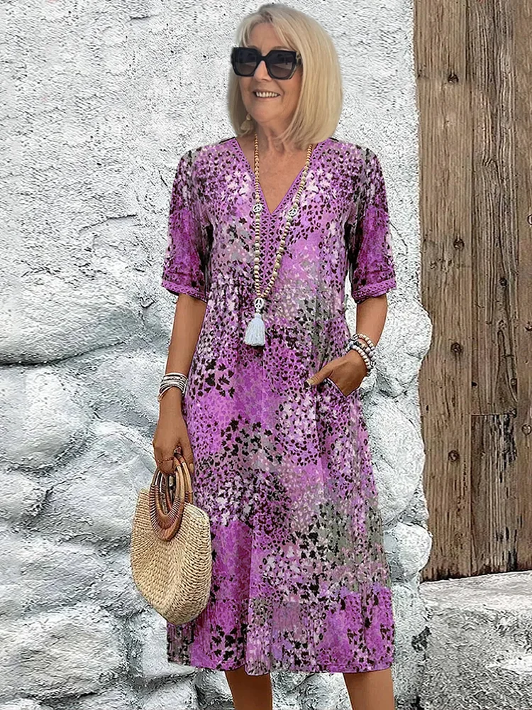 Fatima - Rochie cu Motif Floral