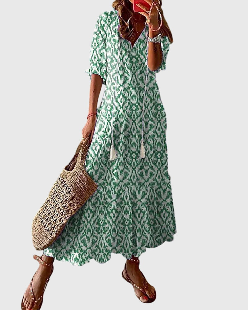 Carrie – Rochie de Damă Maxi Elegantă cu Croială Fluidă