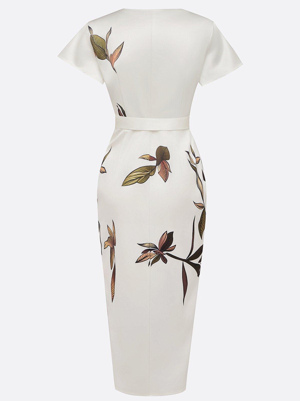Amira – Rochie de Damă Elegantă Înfășurată cu Curea de Legare