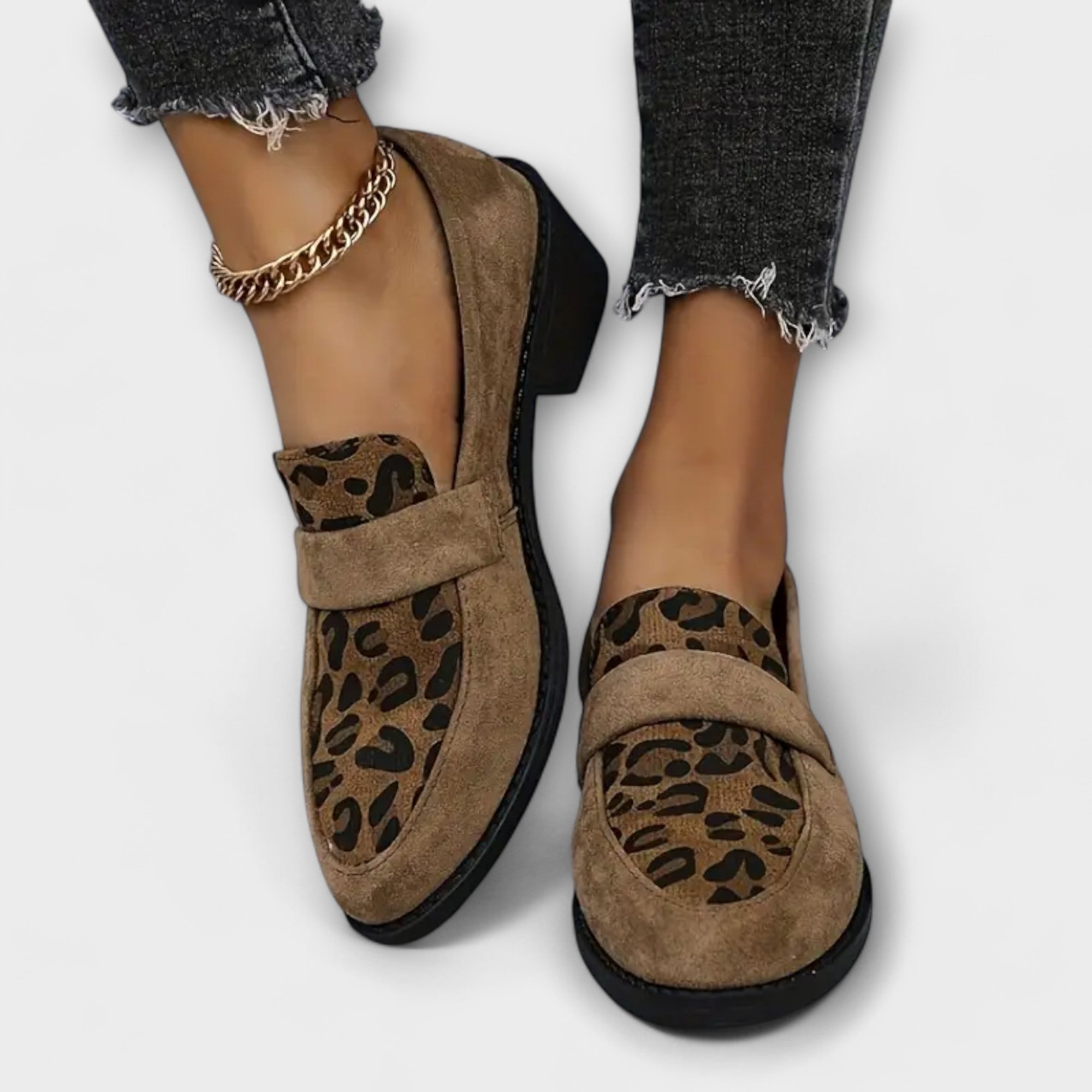 Karla - Pantofi eleganți pentru dame cu model de panteră