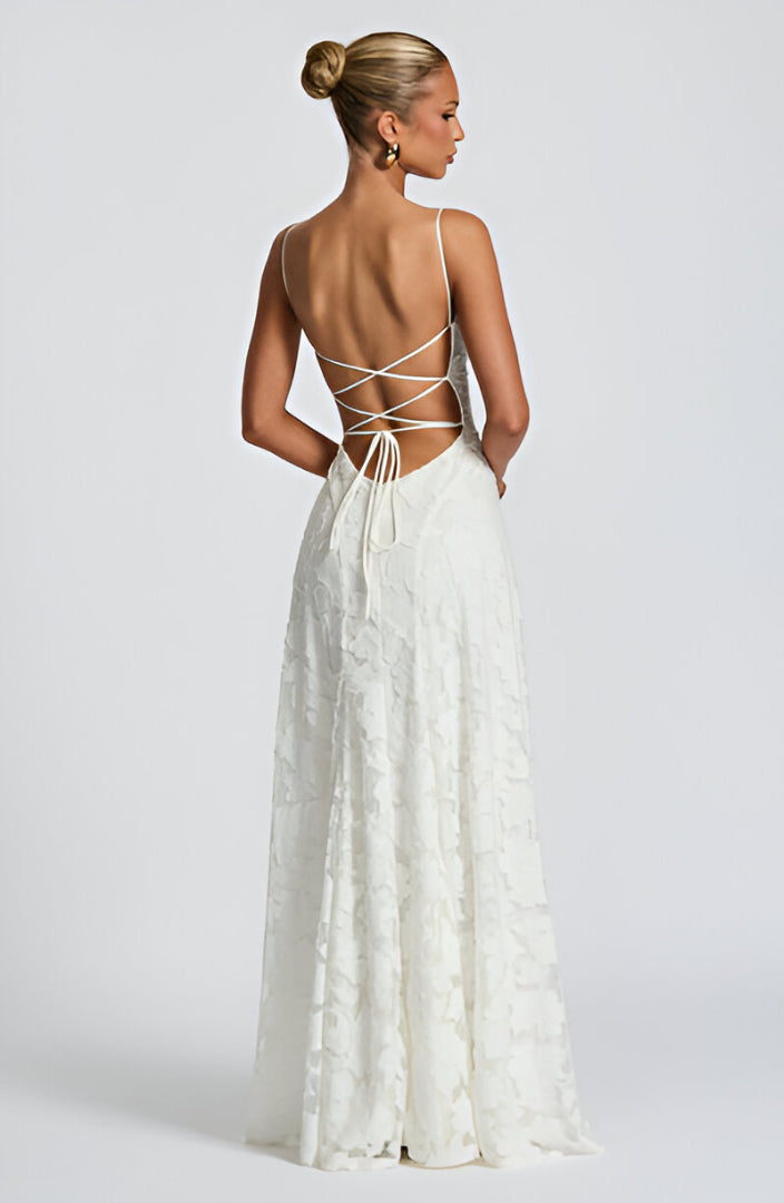 Franciszka | Rochie maxi din dantelă