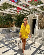 Adalyn - Rochie Mini Chic cu Decolteu în V și Talie Înaltă