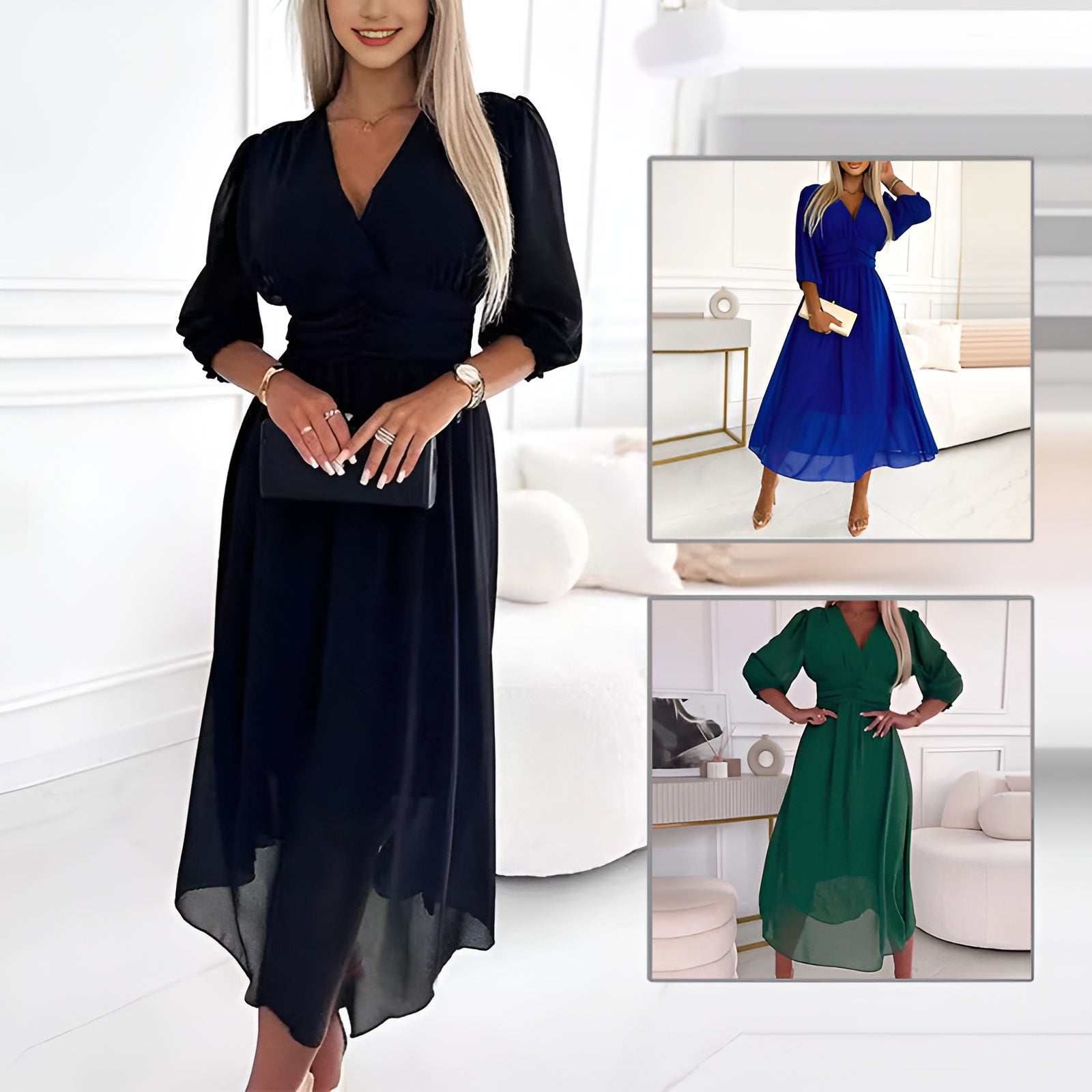 Chloe | Rochie din Chiffon Ușor de Mătase