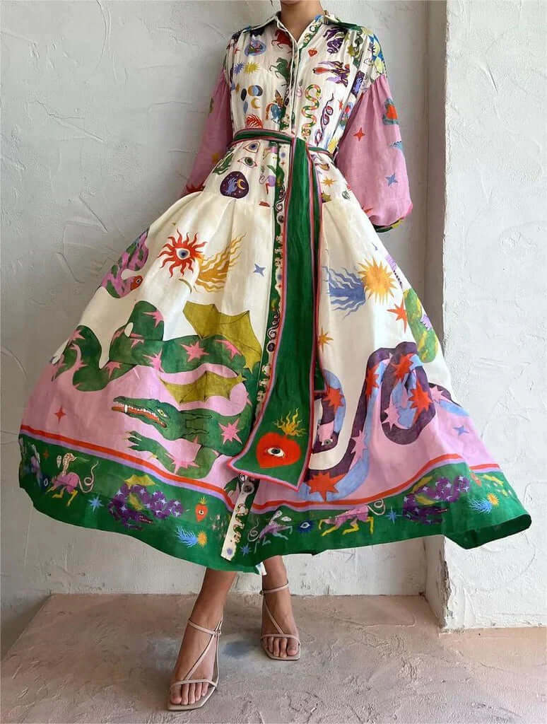 Dorthe – Rochie Maxi Elegantă de Damă Italiană