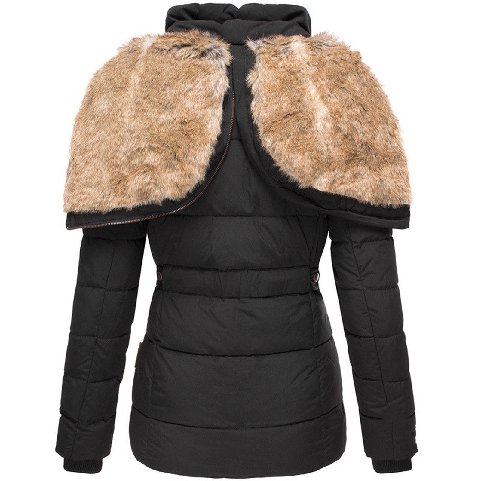 Hanne – Palton de Damă Iarnă cu Blană Elegant și Călduros