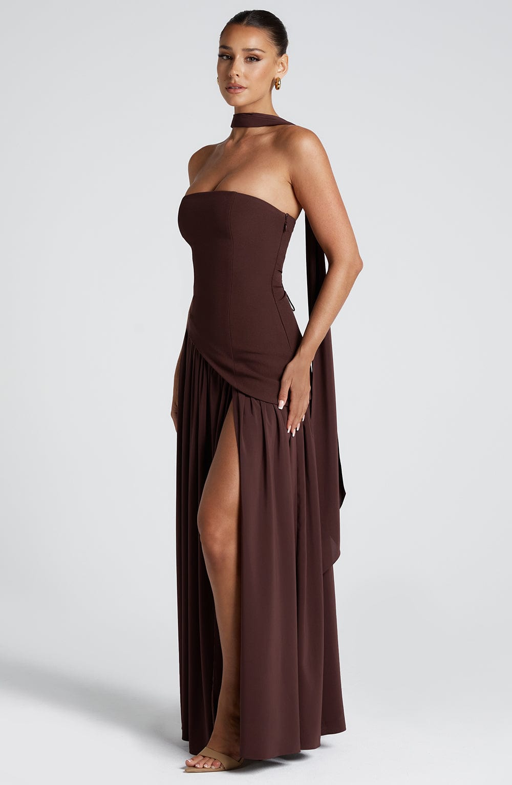 Tessa – Rochie Maxi de Damă Elegantă cu Bust Fără Bretele