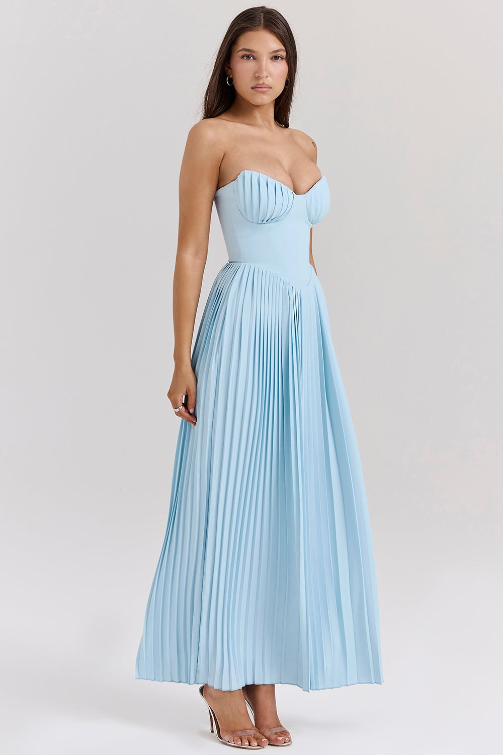 Orielle – Rochie de Damă Maxi Elegantă Drape Bloom