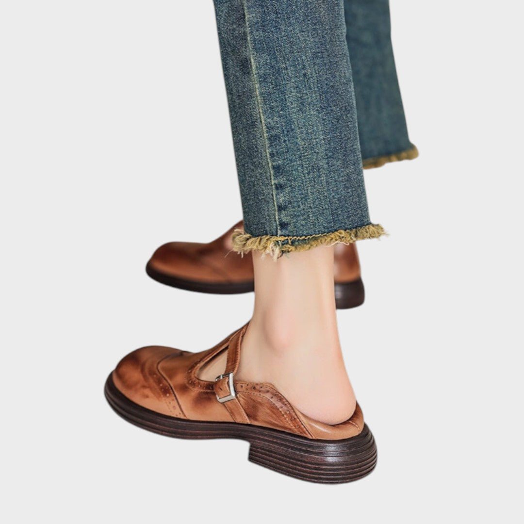 Alexandra – Pantofi Mary Jane Eleganți din Piele pentru Damă