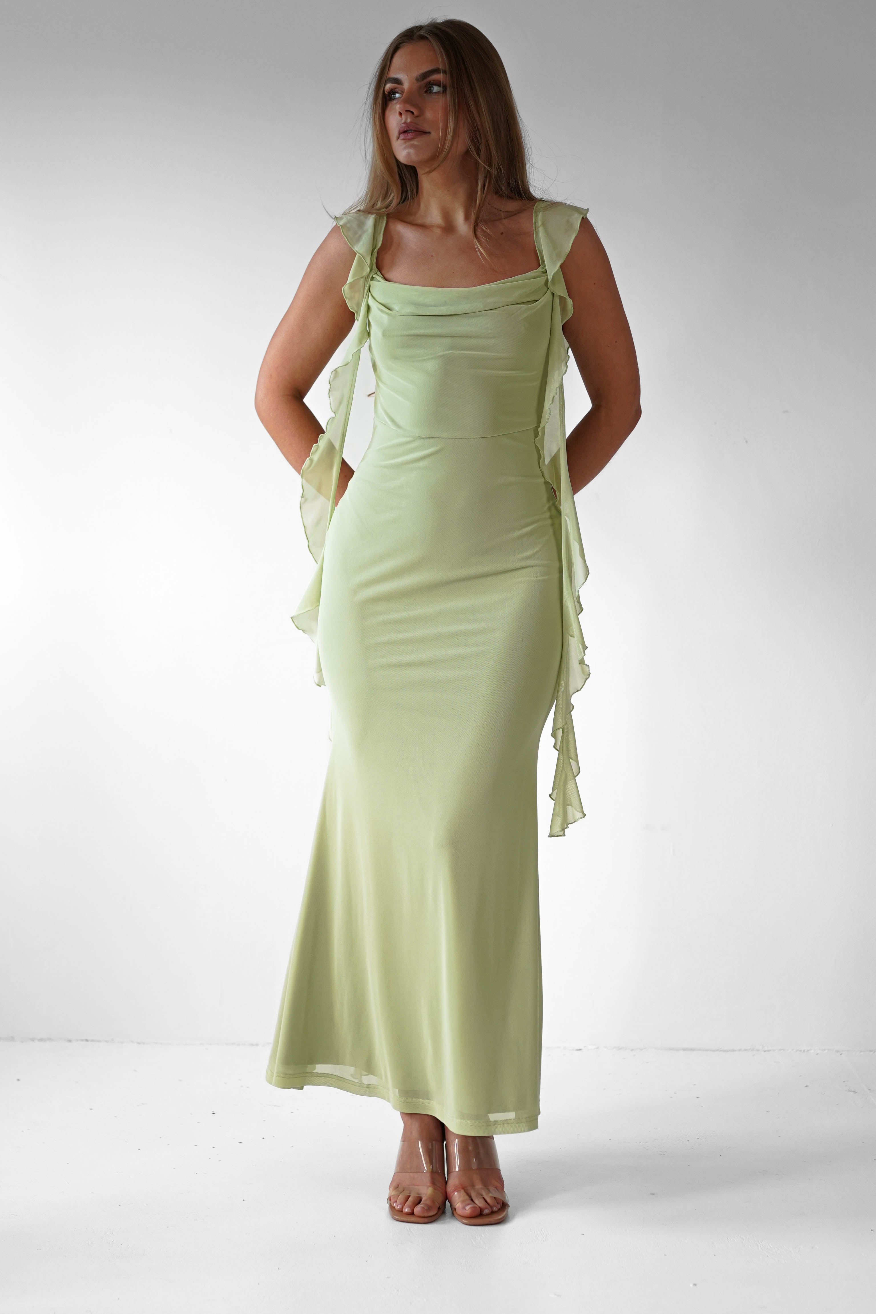 Salma – Rochie de Damă Midaxi Elegantă cu Volane
