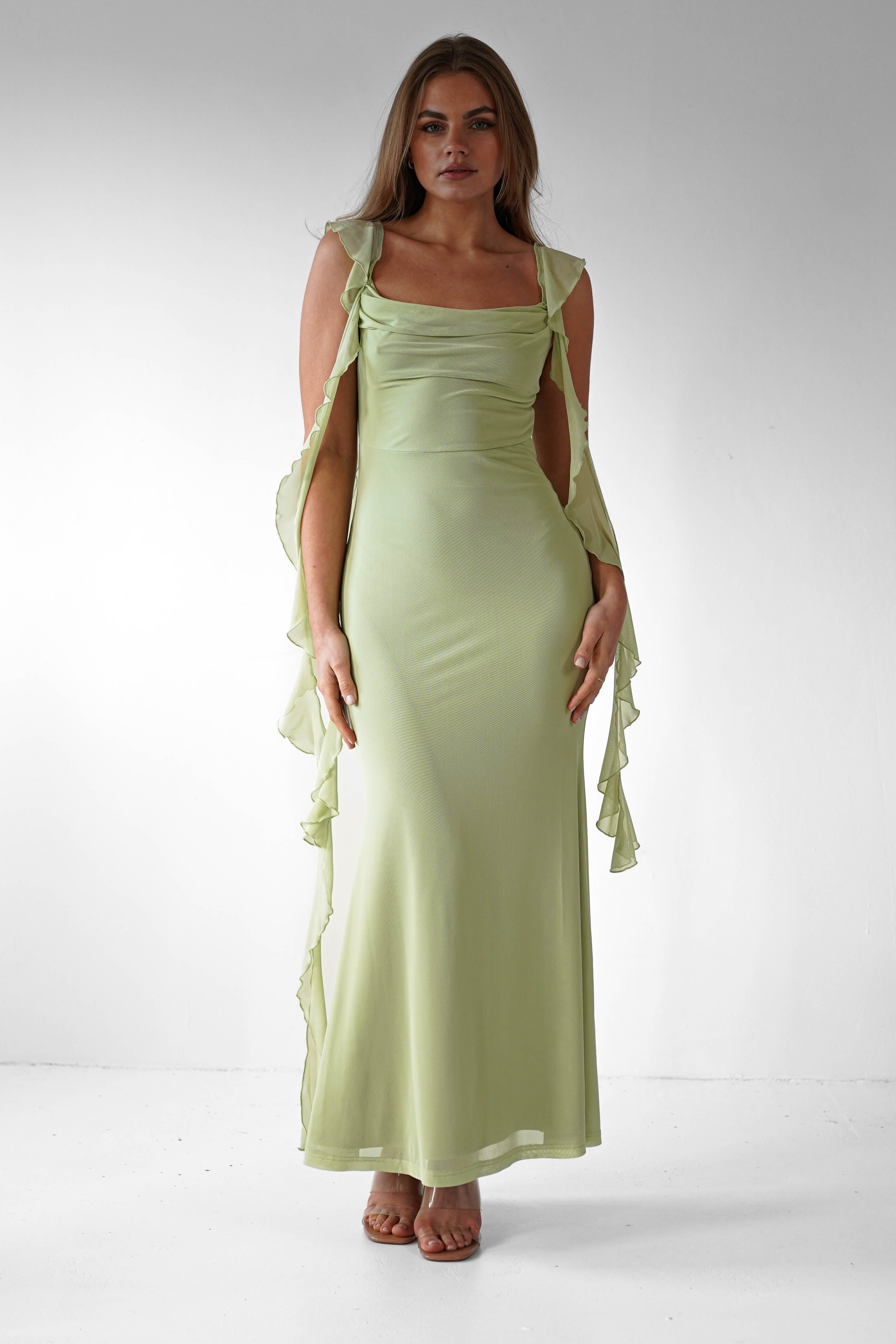 Salma – Rochie de Damă Midaxi Elegantă cu Volane