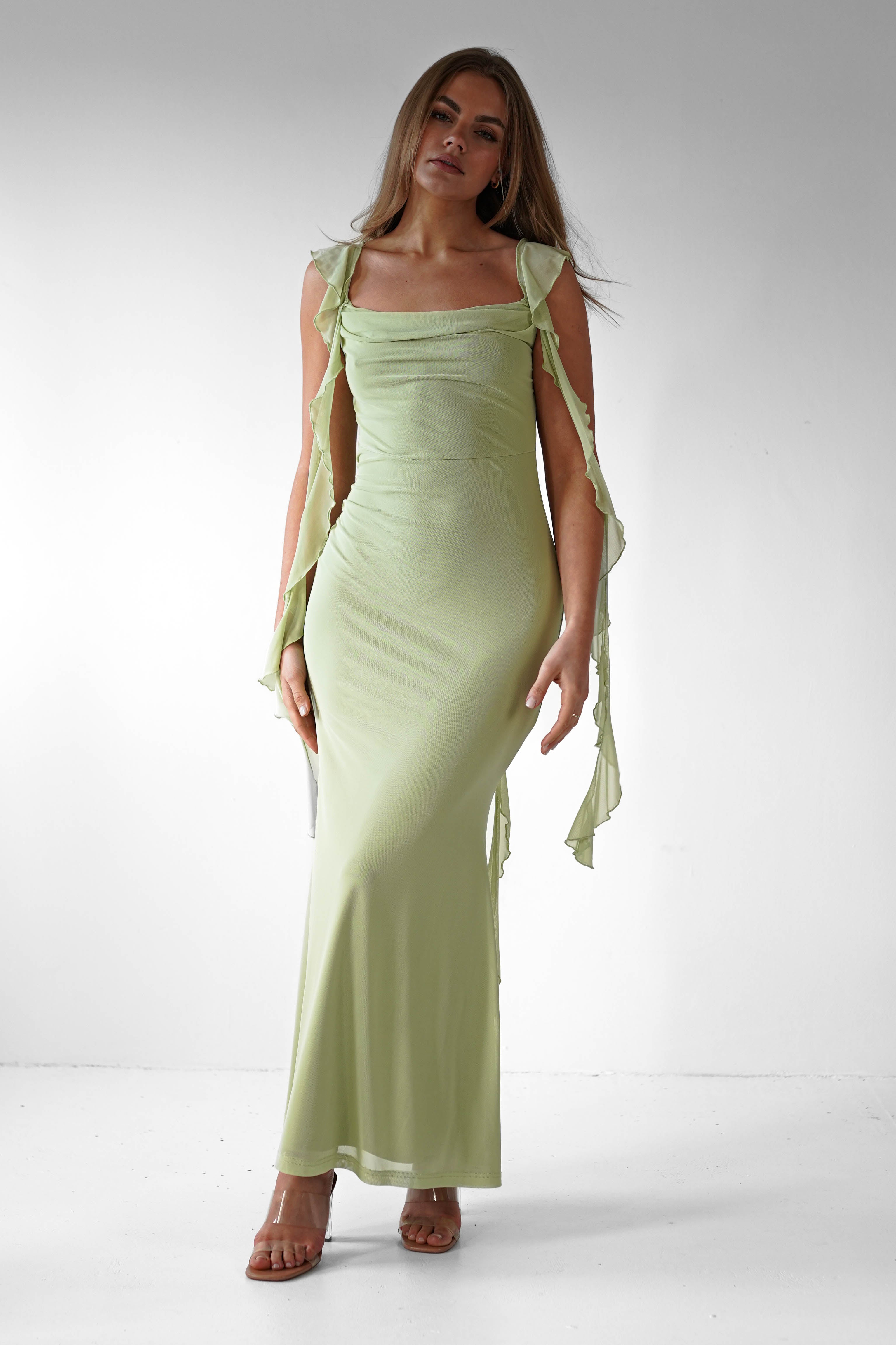 Salma – Rochie de Damă Midaxi Elegantă cu Volane