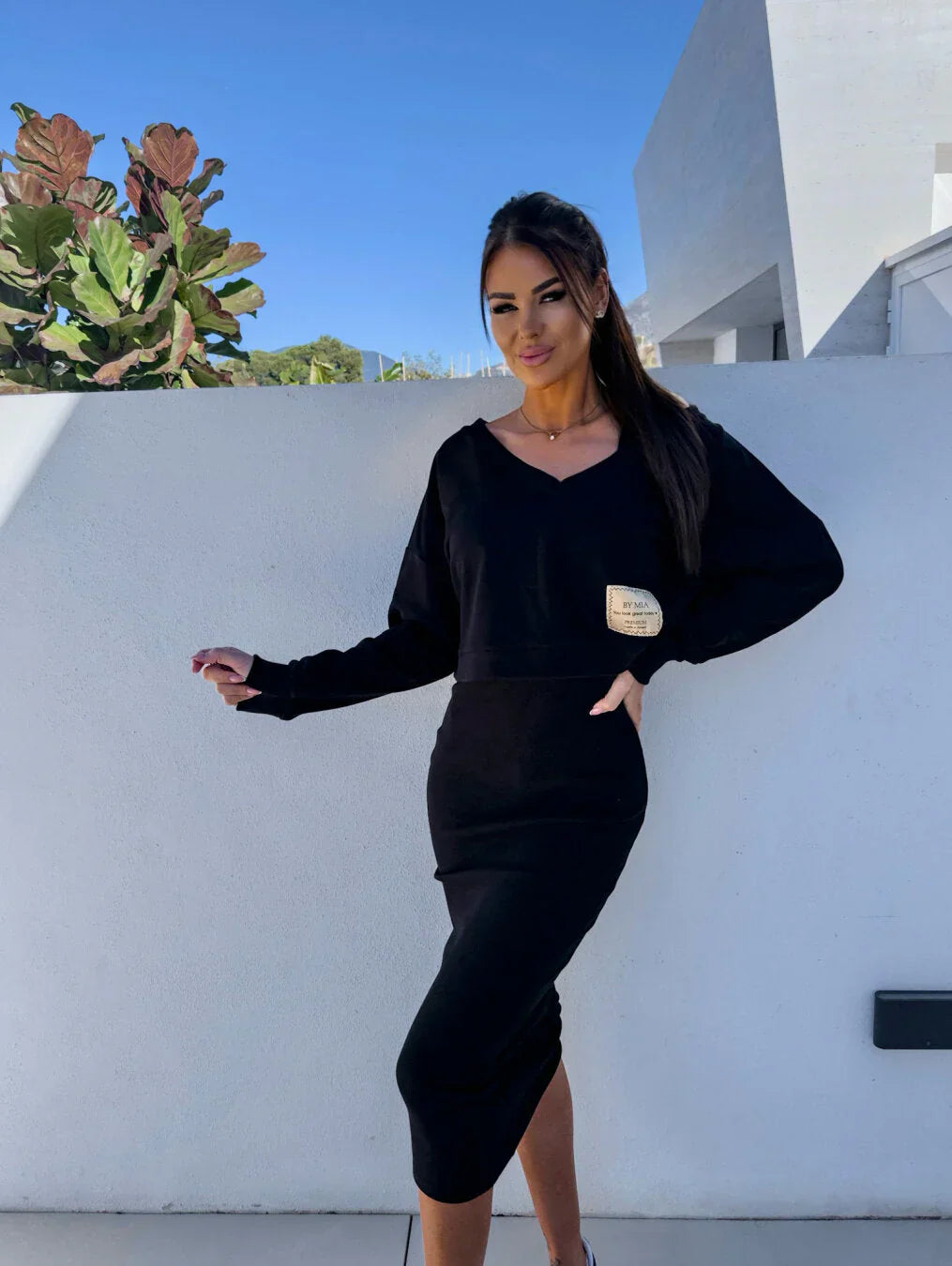 Lana - Set casual cu hanorac și rochie